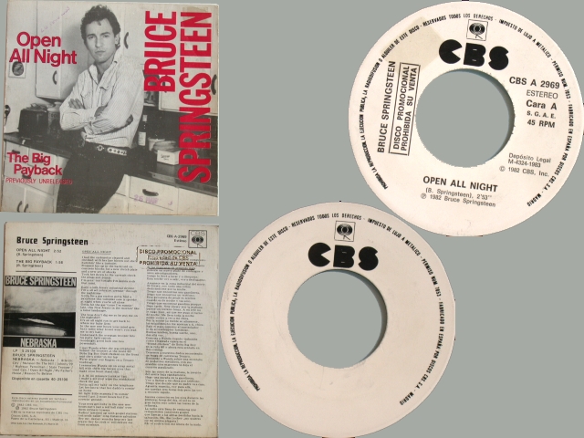 Bruce Springsteen - OPEN ALL NIGHT (ONE SIDED)